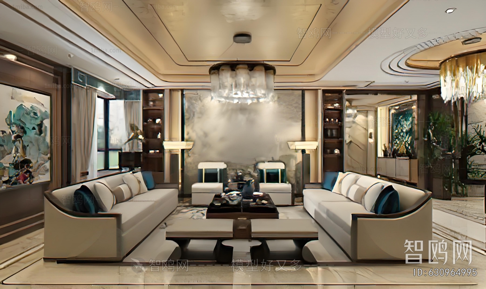 New Chinese Style A Living Room