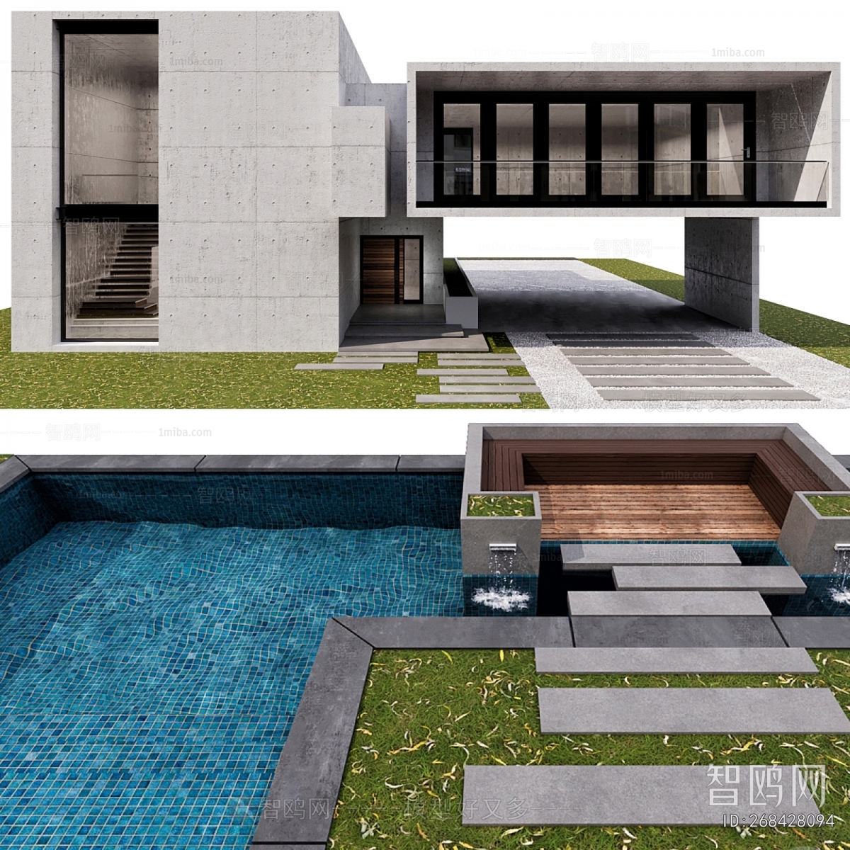 Modern Courtyard/landscape