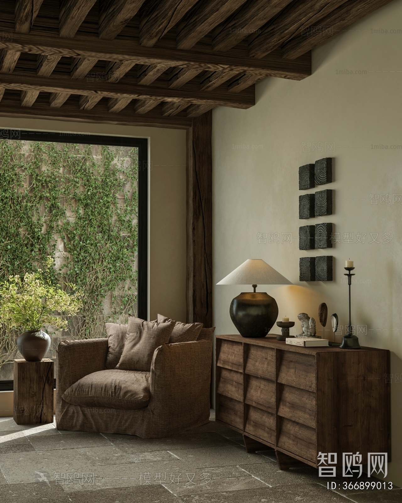 Wabi-sabi Style A Living Room