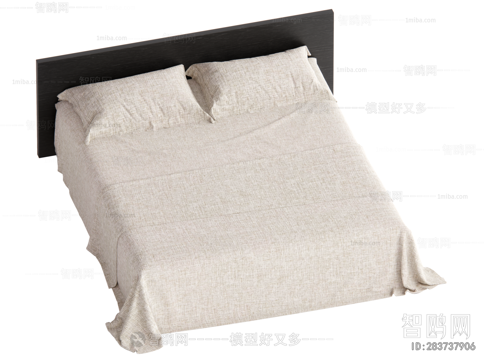 Wabi-sabi Style Double Bed