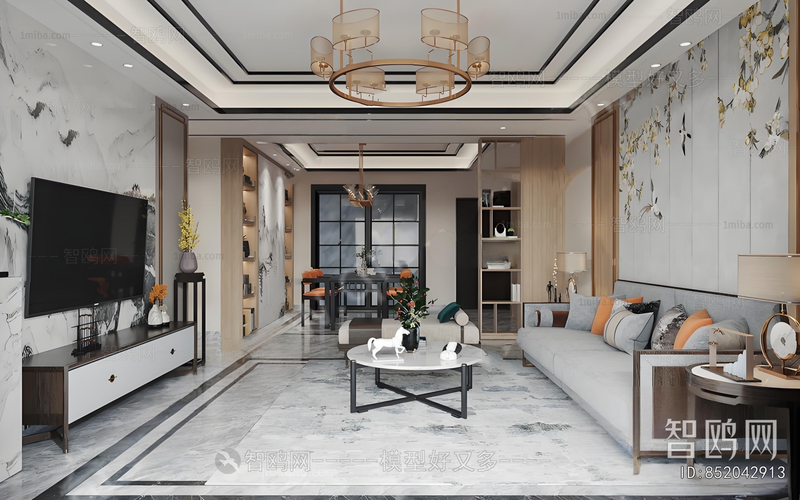 New Chinese Style A Living Room