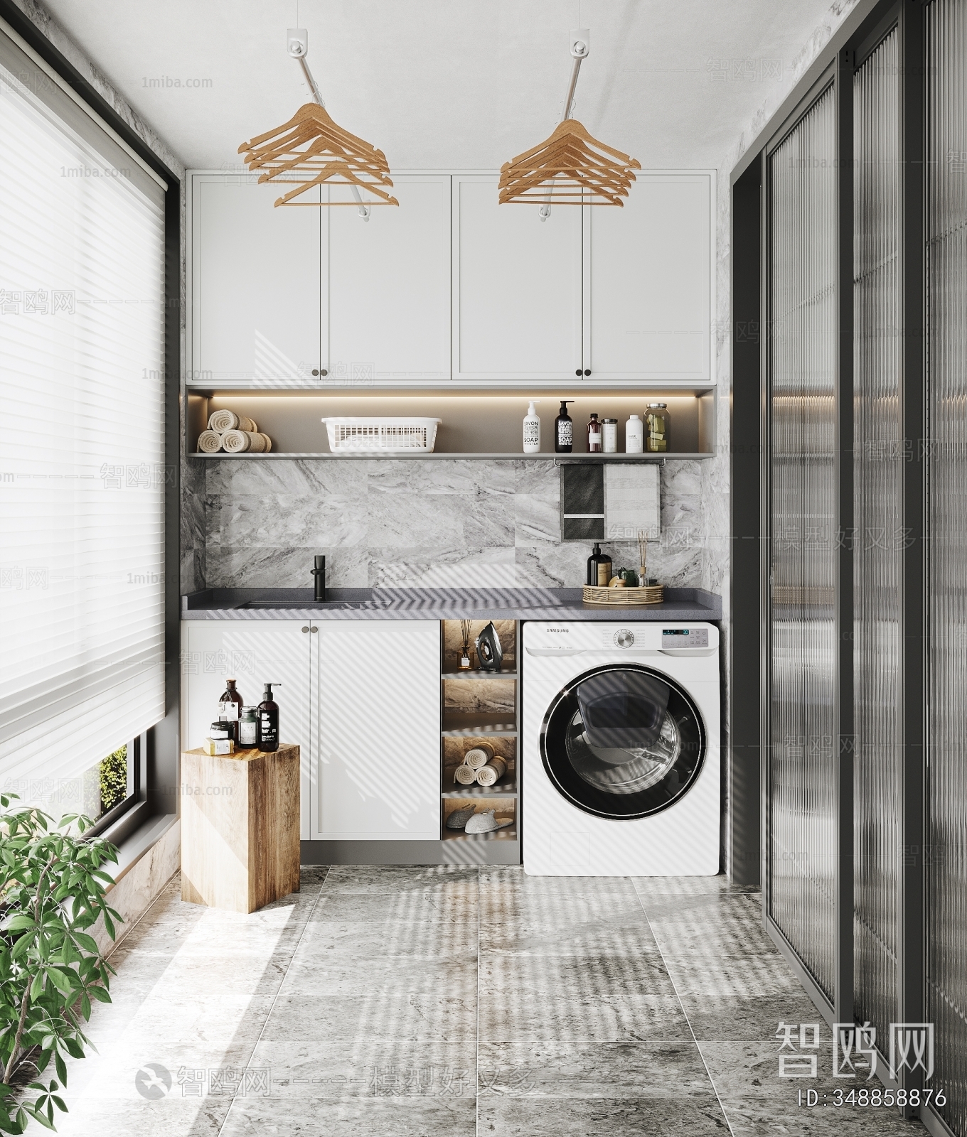 Modern Balcony Laundry Room