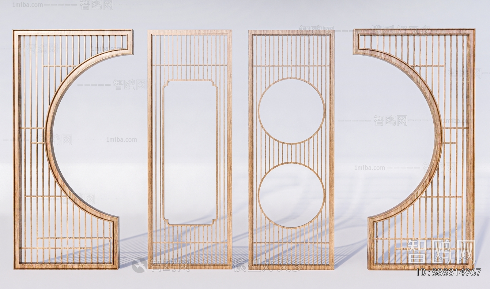 New Chinese Style Wooden Screen Partition