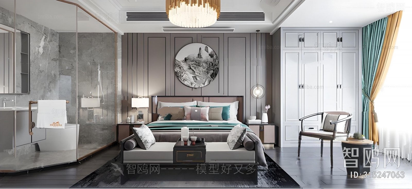 New Chinese Style Bedroom