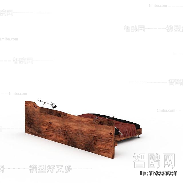 Wabi-sabi Style Double Bed