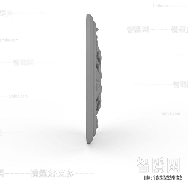 European Style Plaster Carved Top Plate