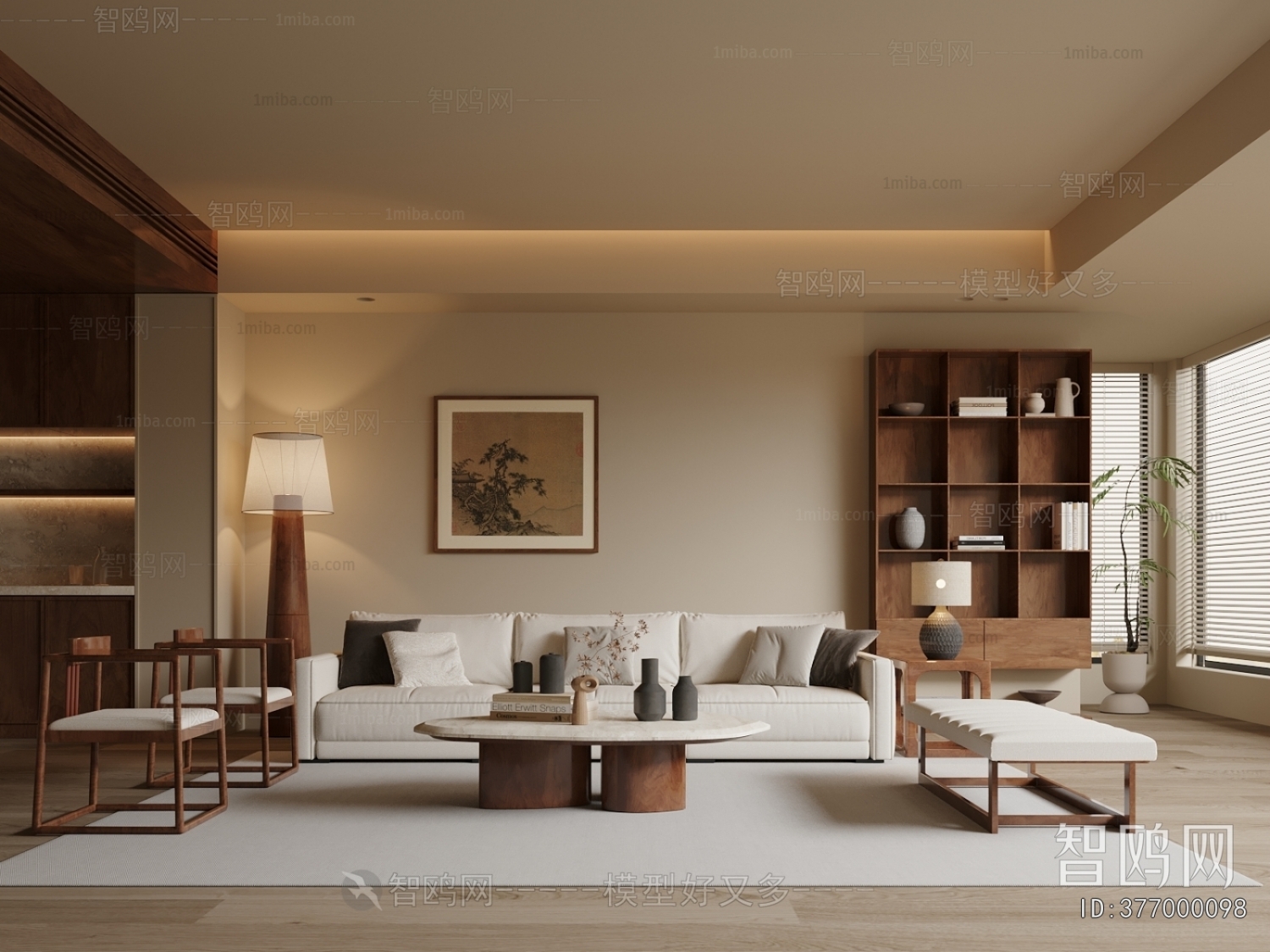 New Chinese Style A Living Room