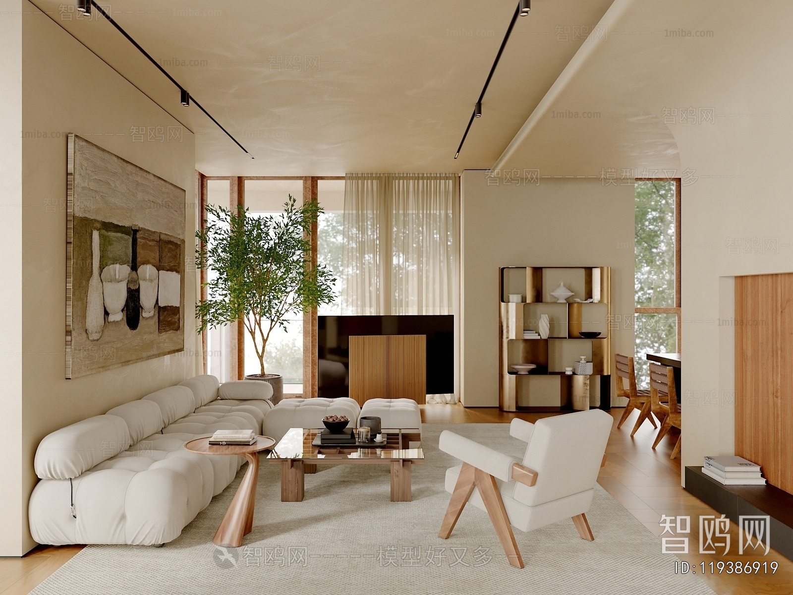 Wabi-sabi Style A Living Room