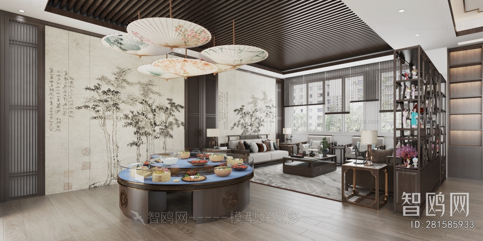 New Chinese Style Dining Room