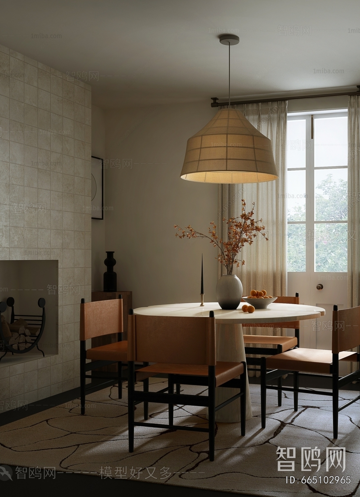 Wabi-sabi Style Dining Room