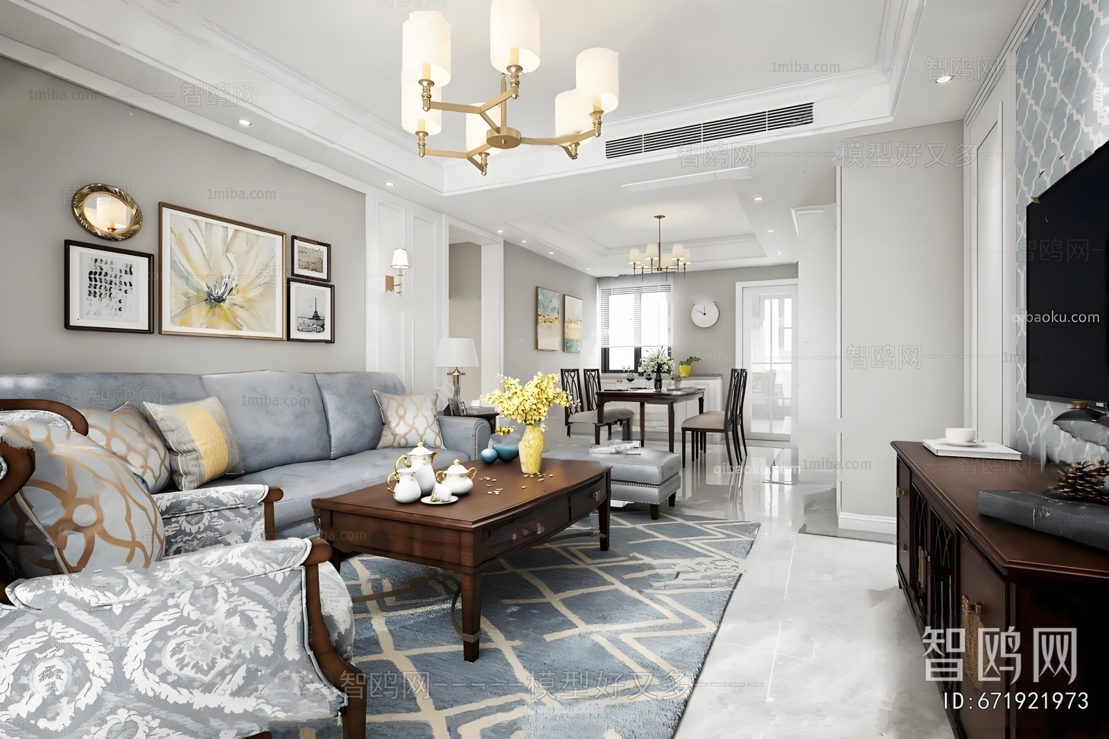 American Style A Living Room