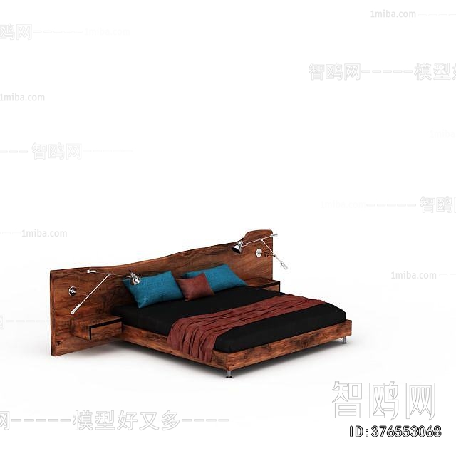 Wabi-sabi Style Double Bed