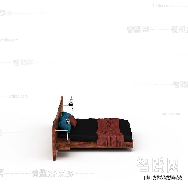 Wabi-sabi Style Double Bed