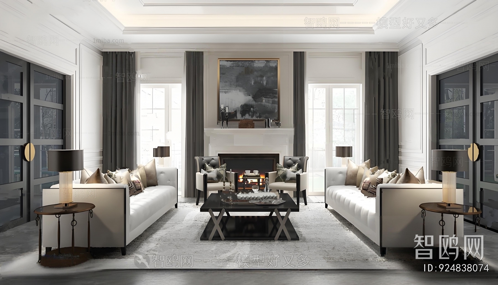 Simple European Style A Living Room