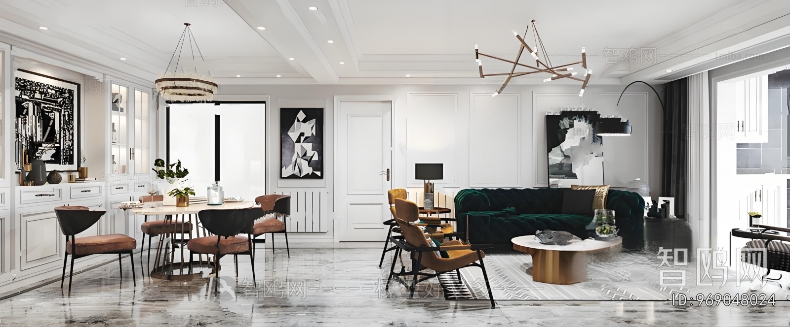 Simple European Style A Living Room