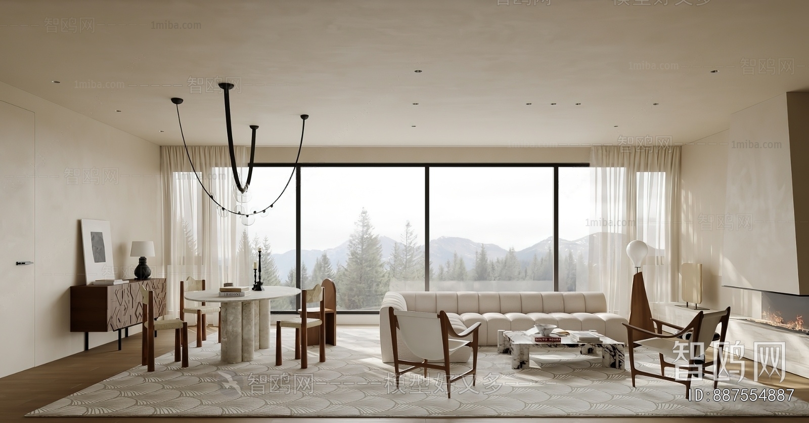 Wabi-sabi Style A Living Room