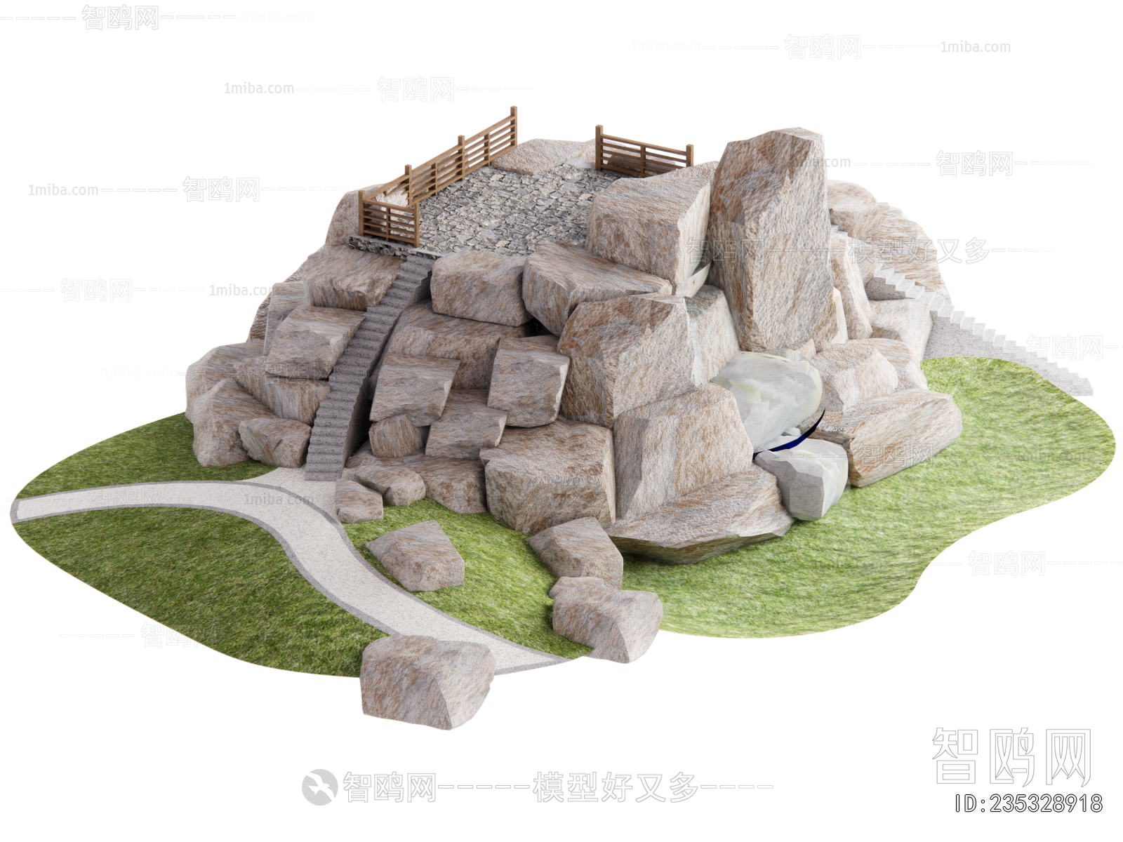 Country Style Rockery Waterscape