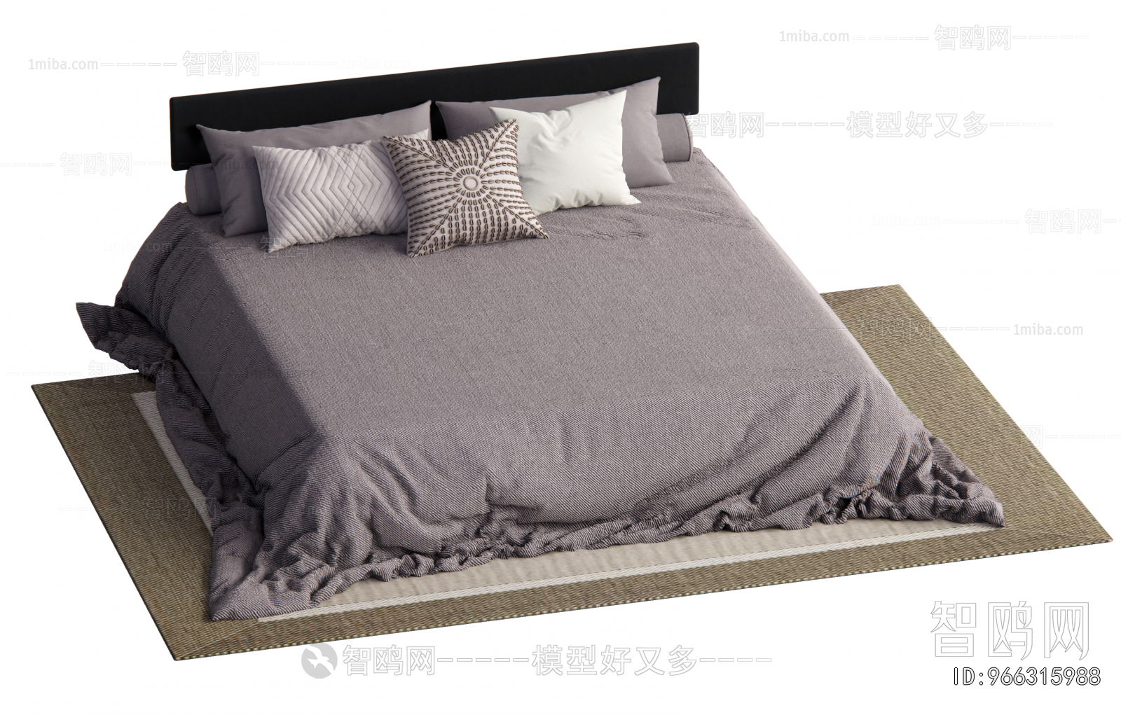 Wabi-sabi Style Double Bed