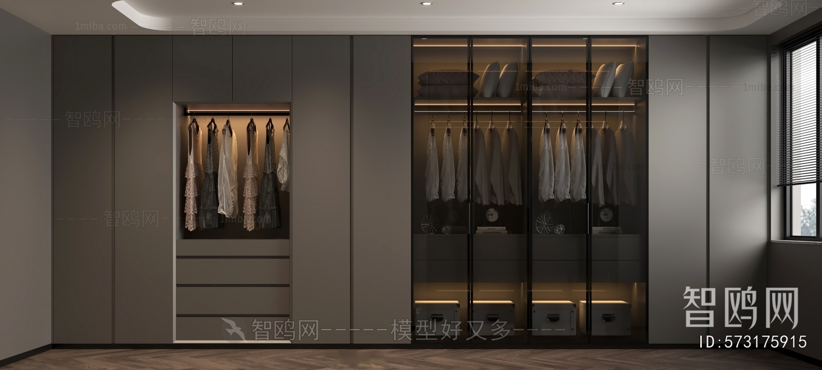 Modern Clothes Storage Area