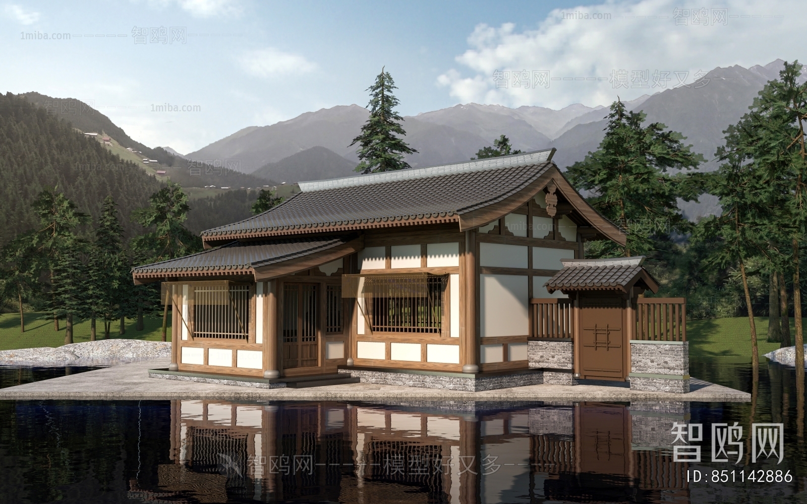 New Chinese Style Appearance Of Commercial Building