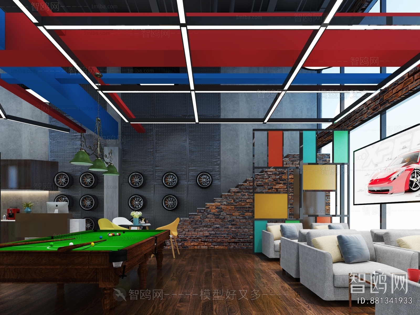 Industrial Style Automobile Repair Shop