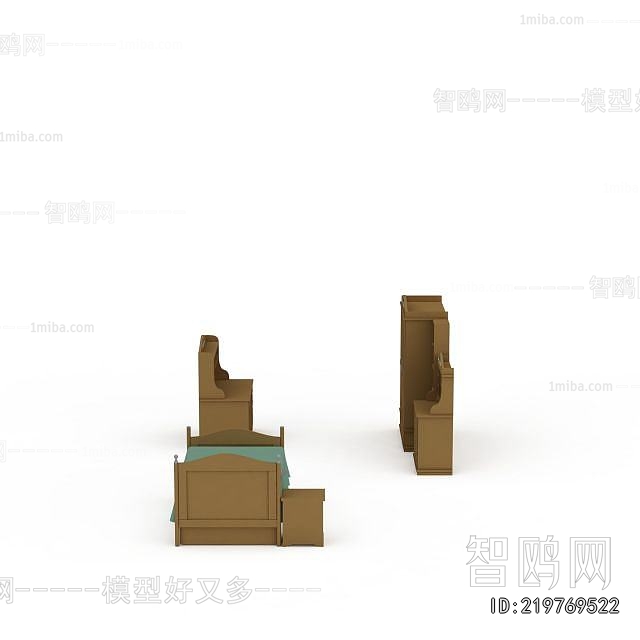 Simple European Style Single Bed