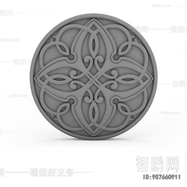 European Style Plaster Carved Top Plate