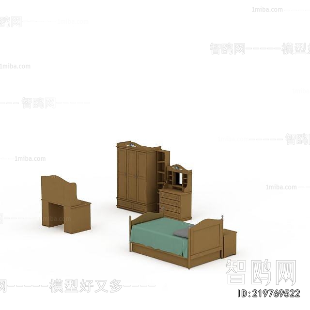 Simple European Style Single Bed