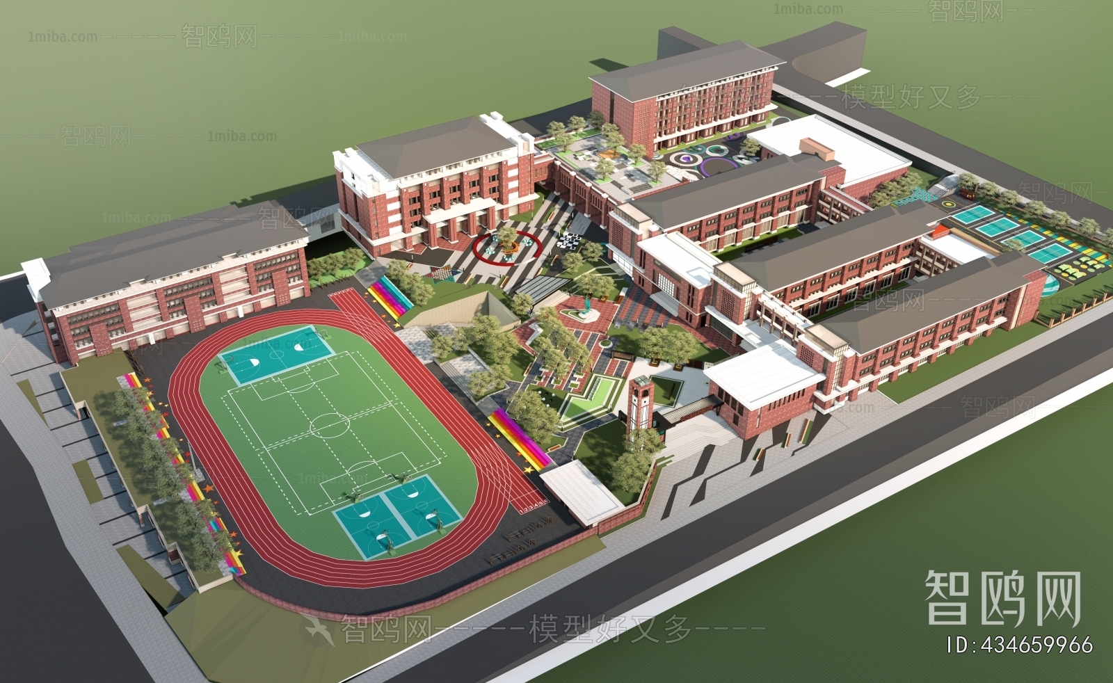 Modern Architectural Bird's-eye View Planning