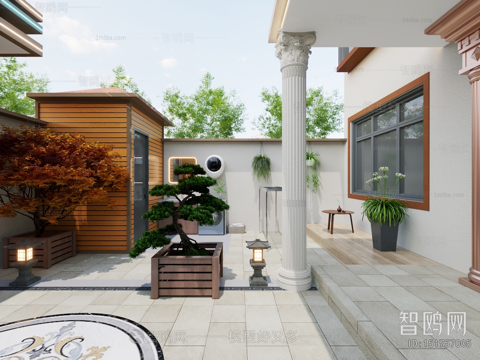 New Chinese Style Courtyard/landscape