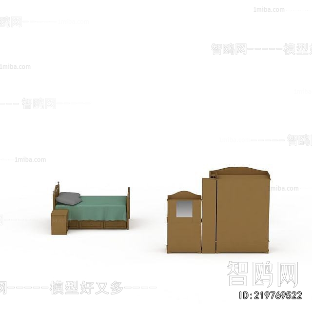 Simple European Style Single Bed