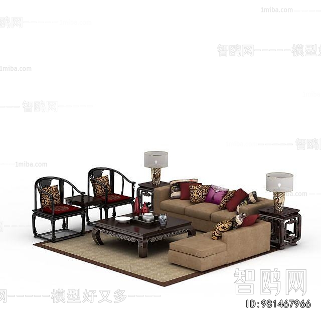 Chinese Style Sofa Combination