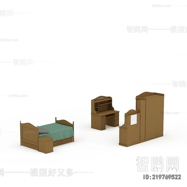 Simple European Style Single Bed