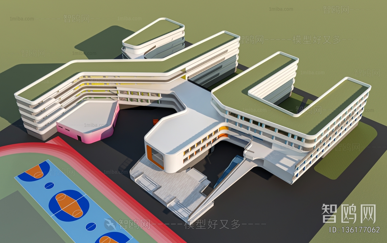 Modern Architectural Bird's-eye View Planning