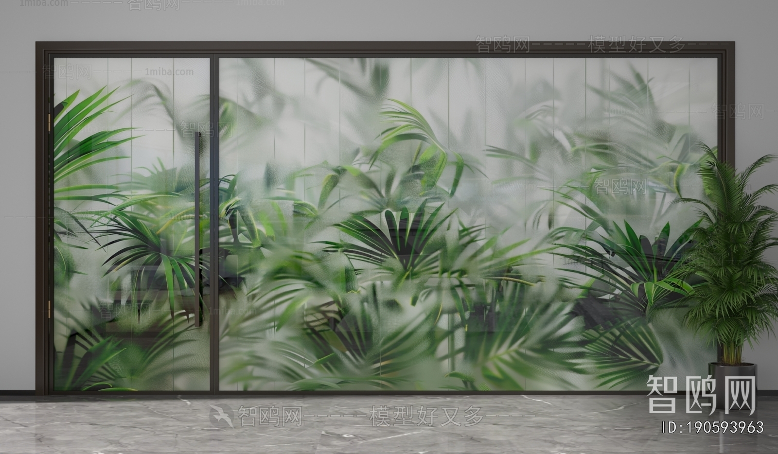 Nordic Style Glass Screen Partition