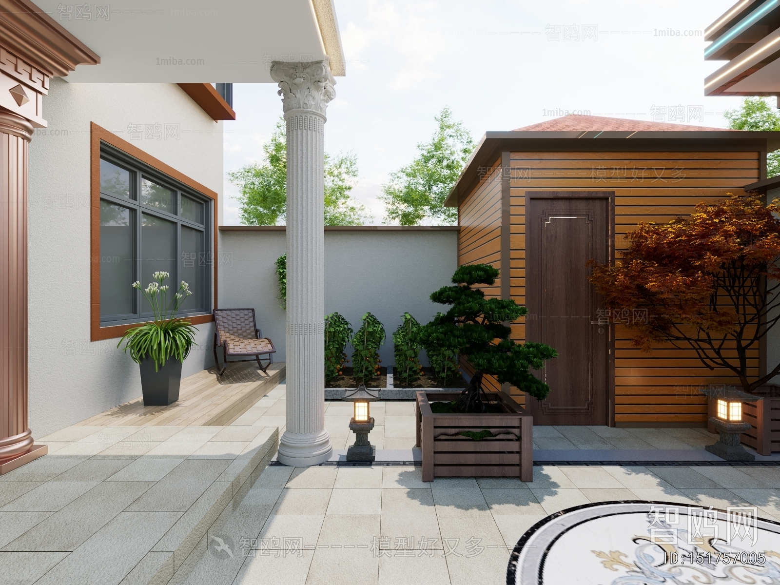 New Chinese Style Courtyard/landscape