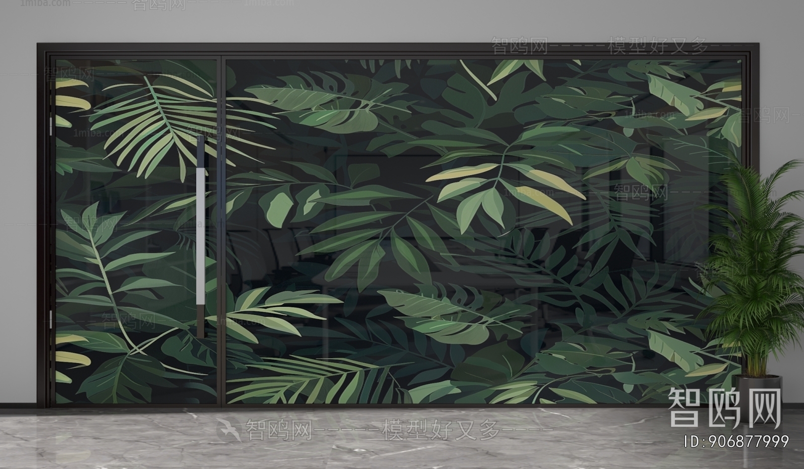 Nordic Style Glass Screen Partition