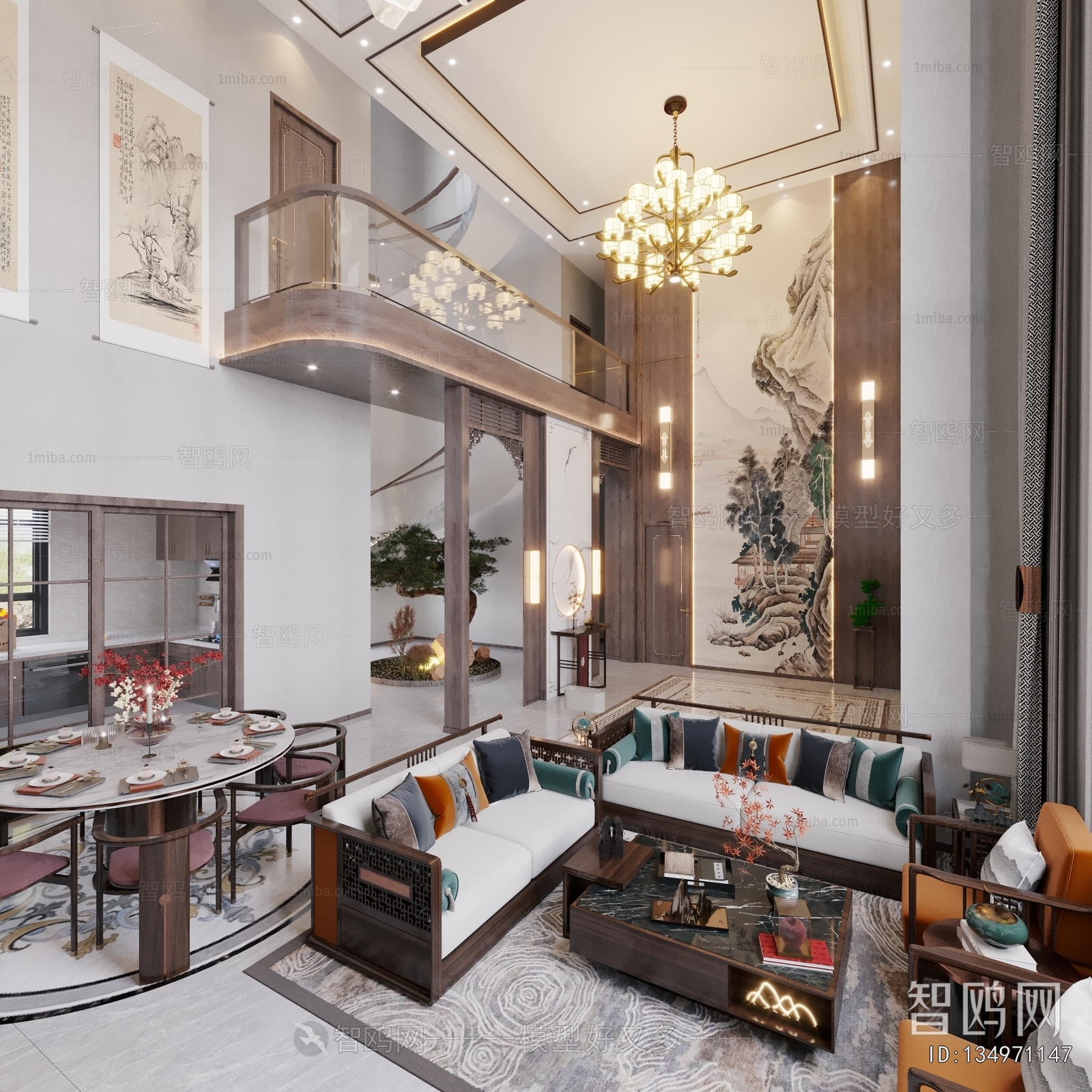 New Chinese Style A Living Room