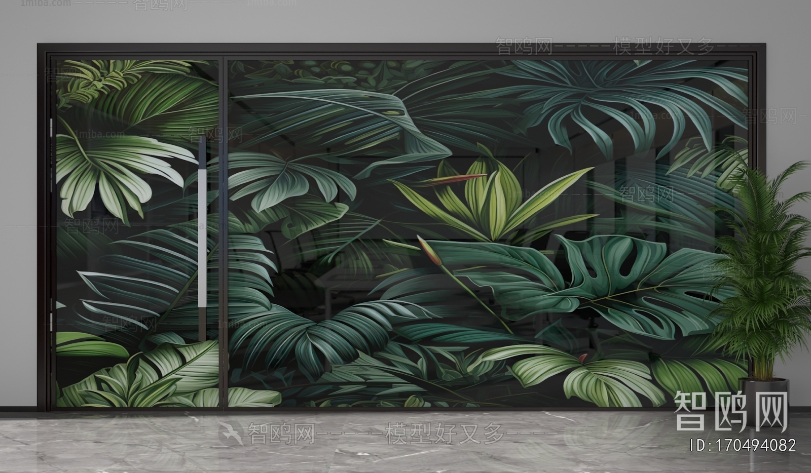 Nordic Style Glass Screen Partition