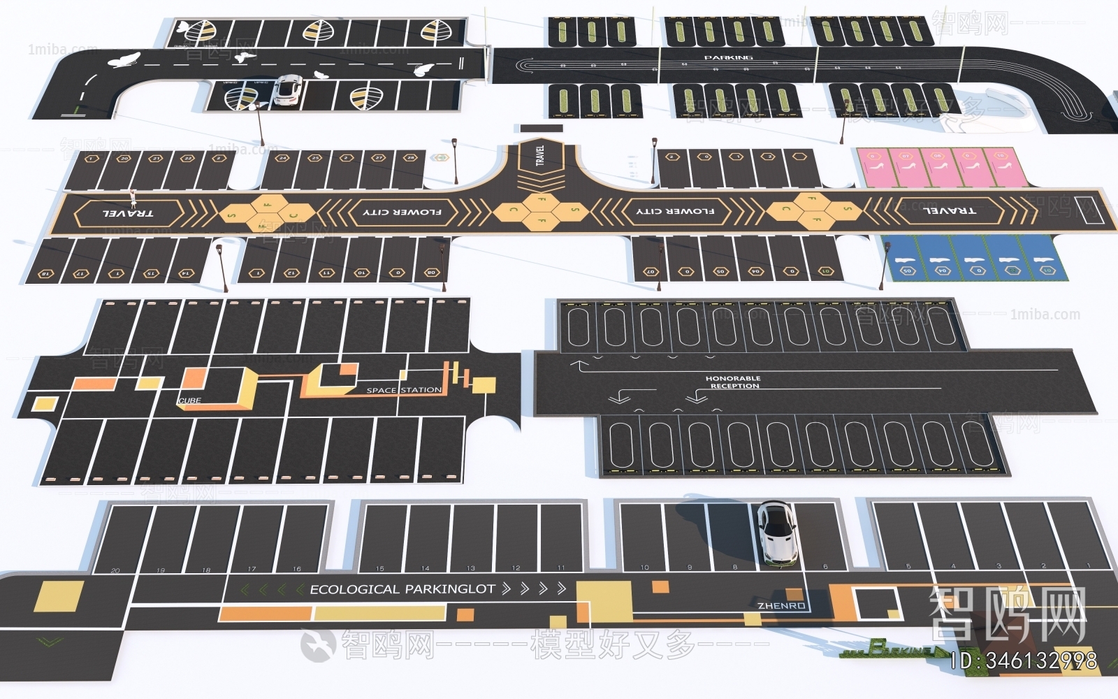 Modern Outdoor Parking Lot