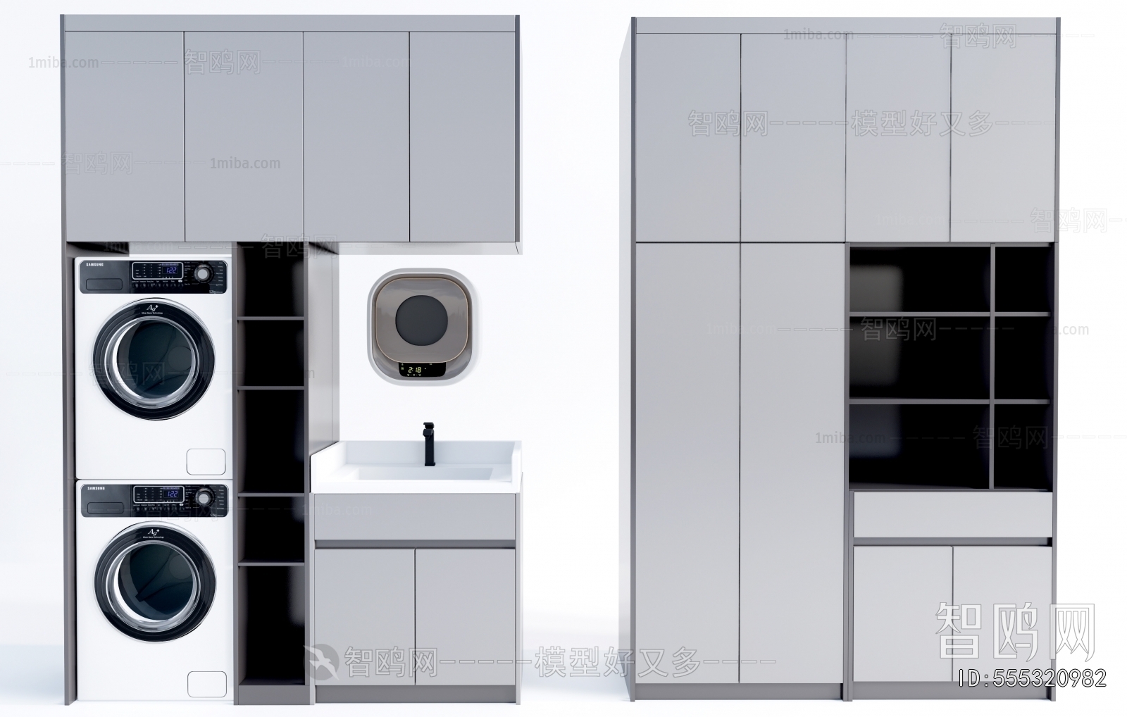 Modern Laundry Cabinet