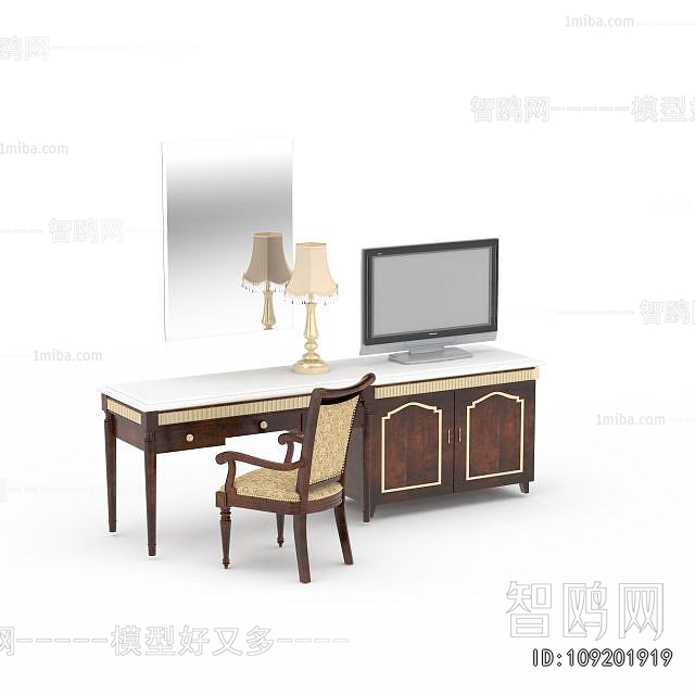 Chinese Style Office Desk And Chair