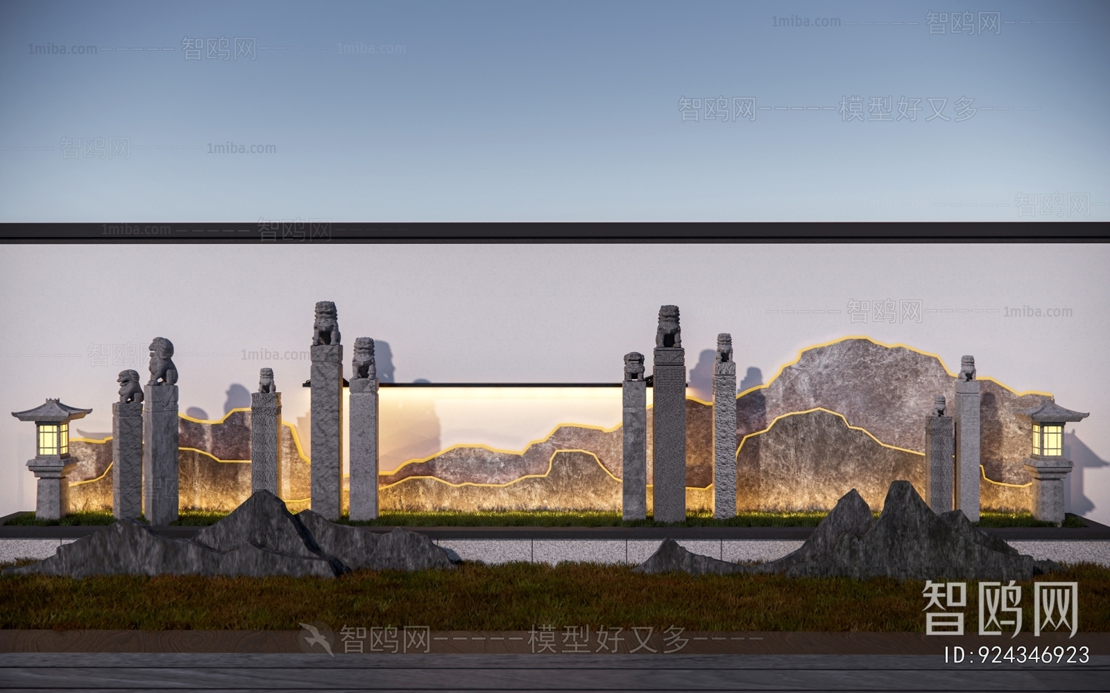 New Chinese Style Landscape Wall