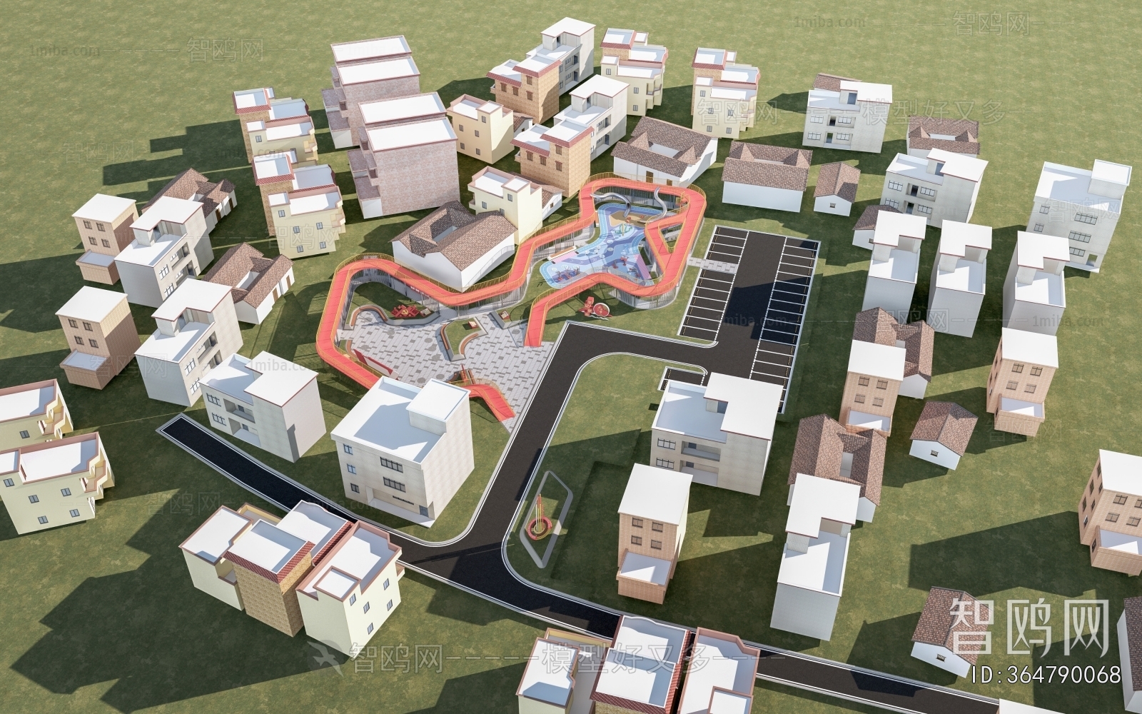 Modern Architectural Bird's-eye View Planning