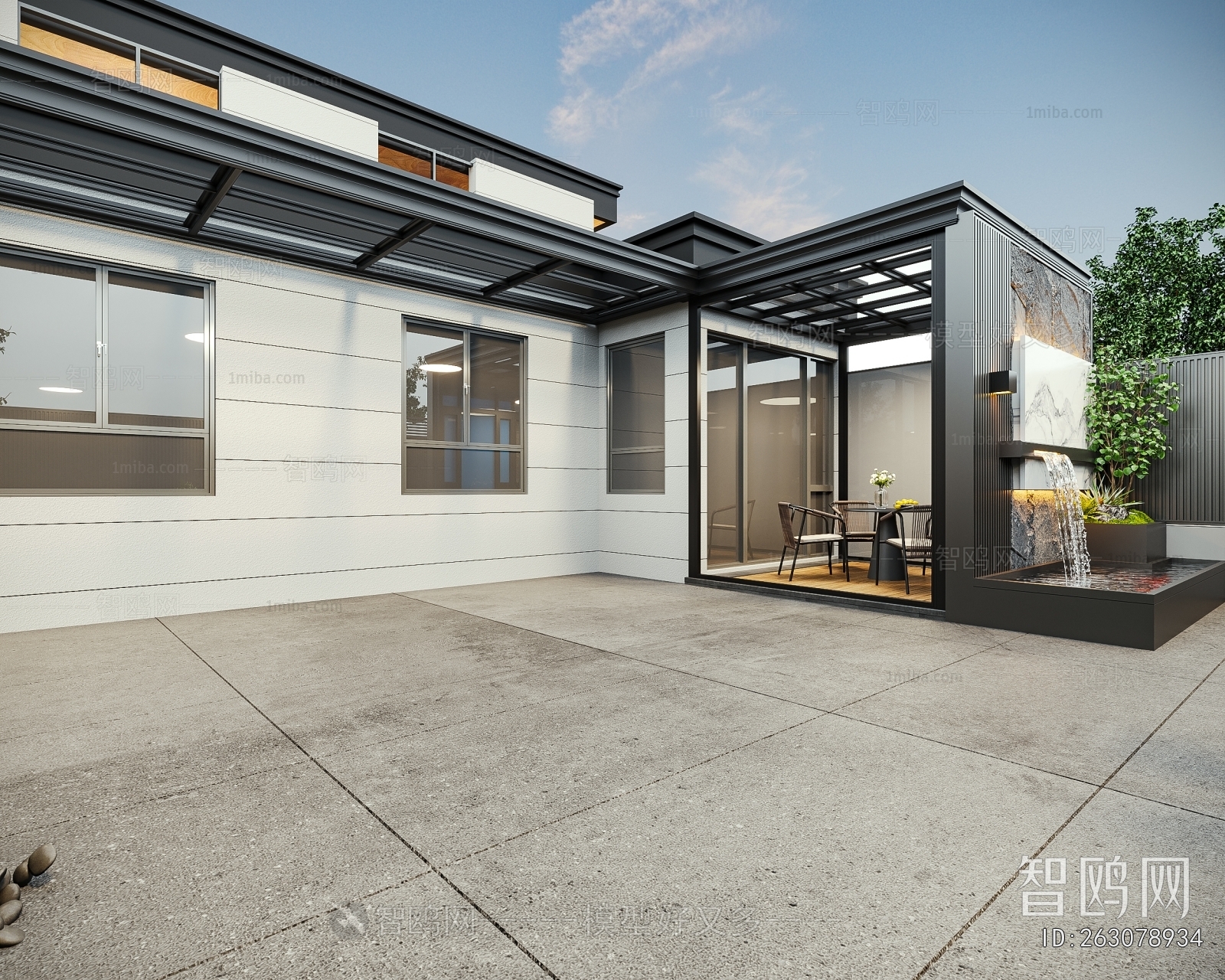 Modern Courtyard/landscape