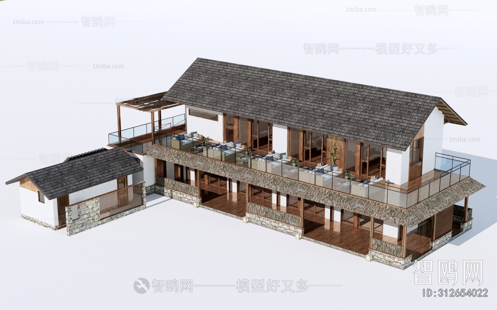 New Chinese Style Appearance Of Commercial Building