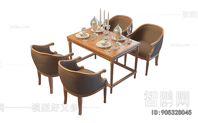 European Style Dining Table And Chairs