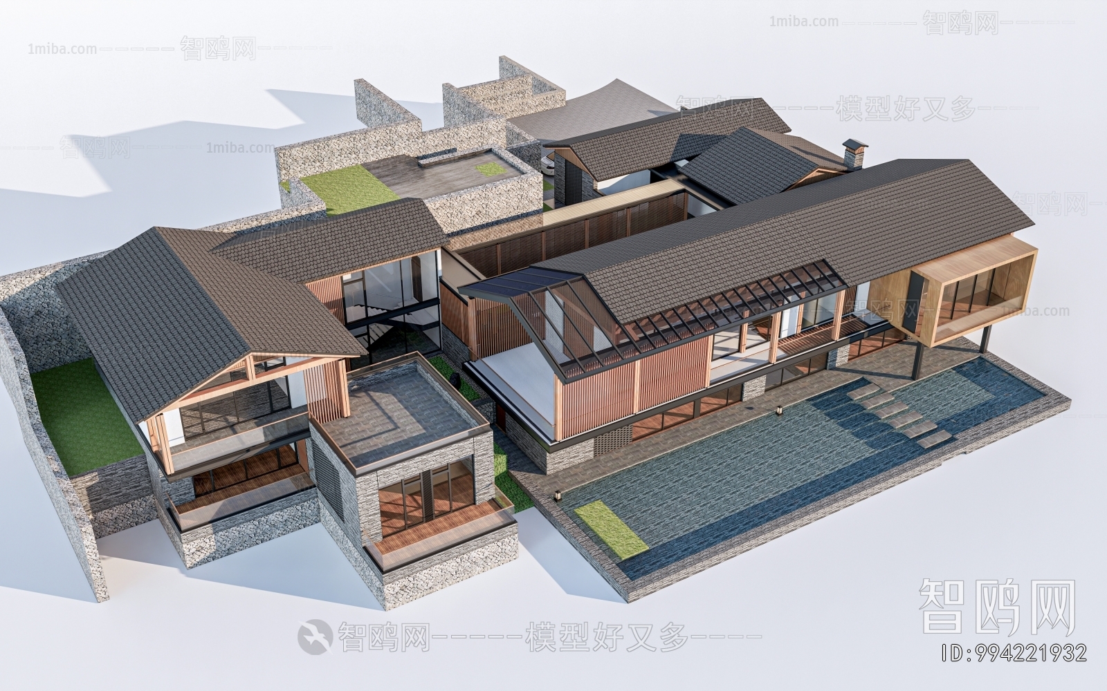 New Chinese Style Appearance Of Commercial Building