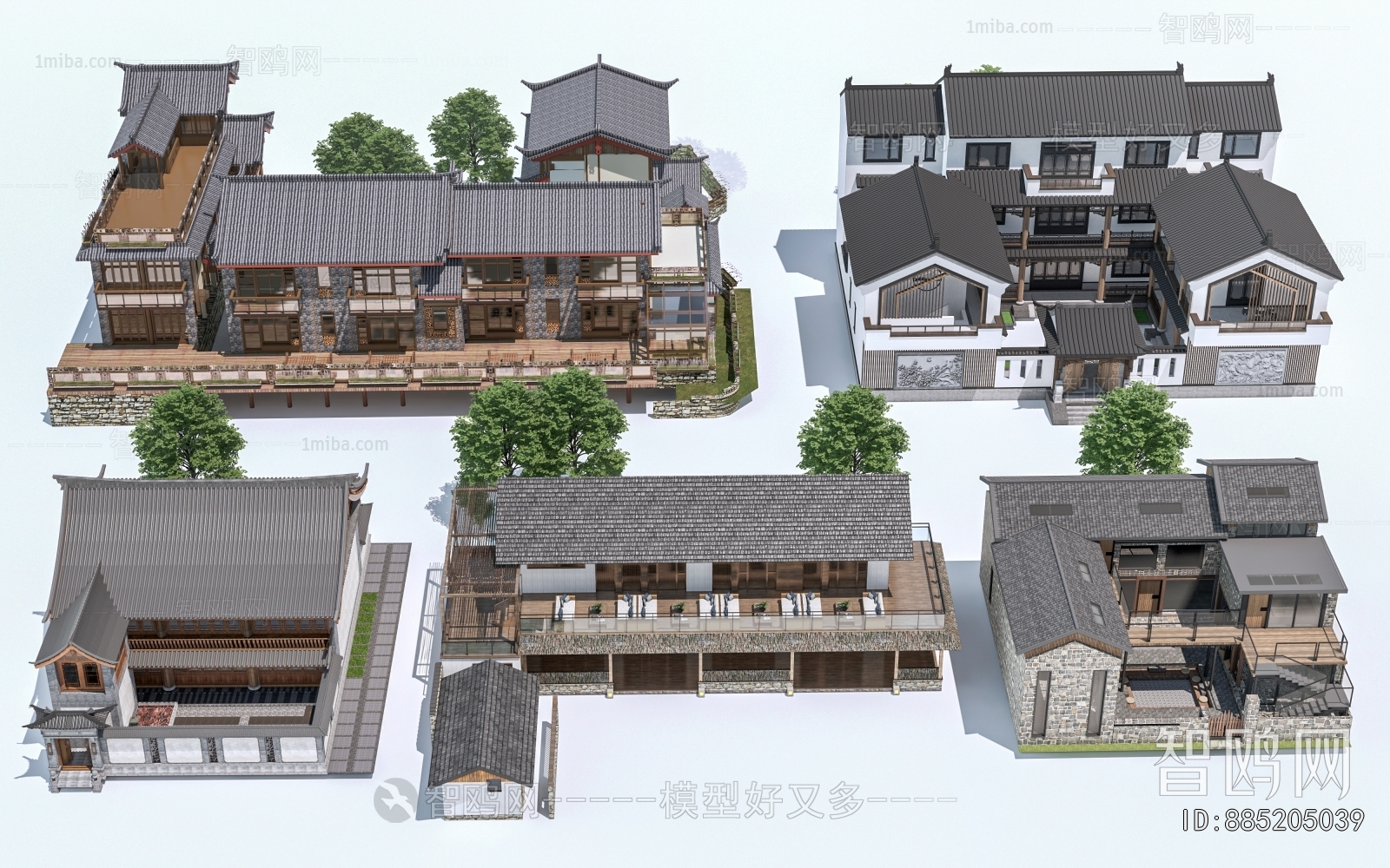 New Chinese Style Appearance Of Commercial Building