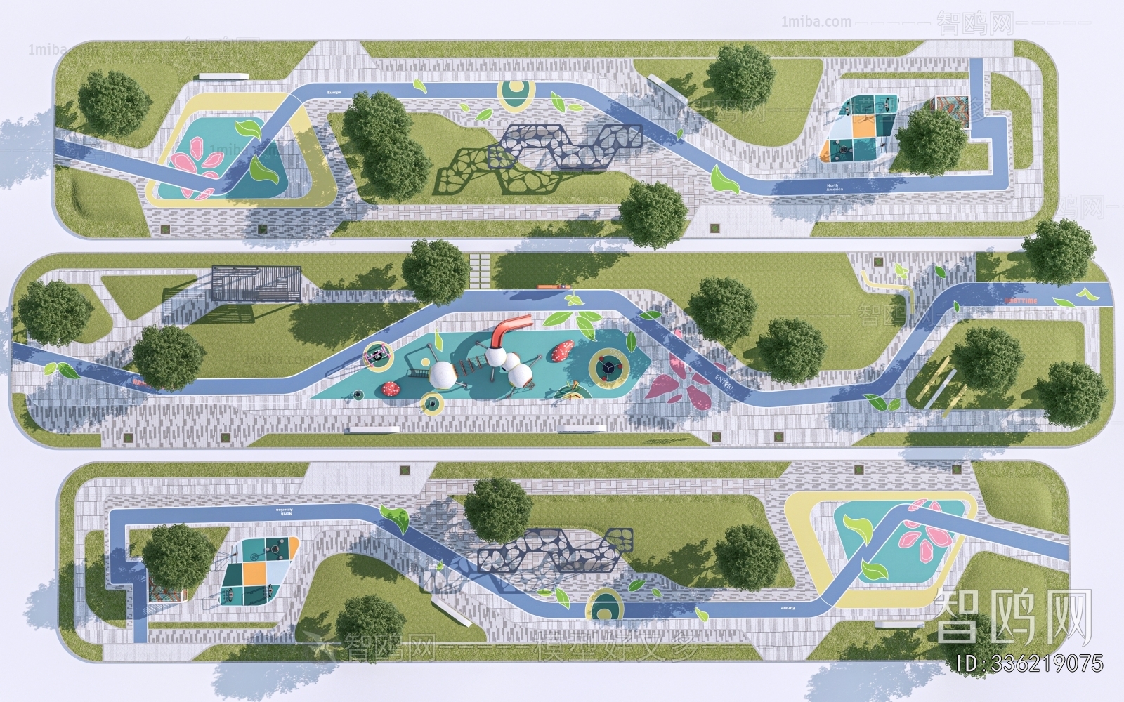 Modern Park Landscape